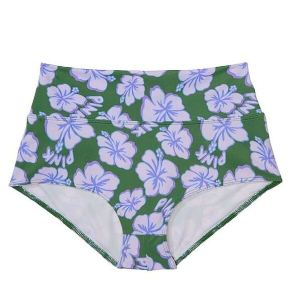 Pink Victoria's Secret NWT Sz XL Forest Pine Hibiscus High Waist Swim Bottom - Picture 4 of 7